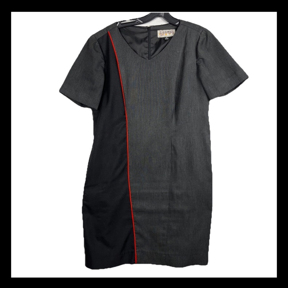 Regeneration Cintas Flight Attendant Uniform Dress Women’s Size 12 Black Gray